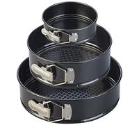 Rosenstein & Söhne – Moules à manqué antiadhésifs en acier carbone – Lot de 3 (Ø12/18/22 cm)