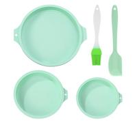 3 Moules À Pâtisserie, 1 Pinceau À Huile En Silicone, 1 Spatule En Silicone, Un Ensemble De Moules À Gâteau, Un Moule À Gâteau En Silicone, Un Moule À Pain Rond.