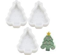 3 Moules de Noël en silicone, Arbre de Noël, Bonbons, Moule à chocolat, Noël, Moule à fondant antiadhésif Pour savon artisanal, pudding, gelée, glaçons, gâteaux