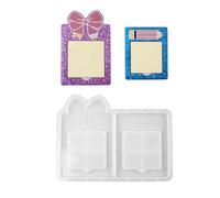 3. Moules en silicone multi-usages, cadre de notes autocollantes, moules d'artisanat en résine, décorations et fournitures de bijoux, moule à notes autocollantes en résine époxy cristal
