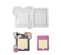 3. Moules en silicone multi-usages, cadre de notes autocollantes, moules d'artisanat en résine, décorations et fournitures de bijoux, moule à notes autocollantes en résine époxy cristal