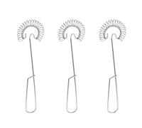 3 Moustaches En Spirale, Matériau En Acier Inoxydable, Conception Rotative À Fond Plat, Mélange Facile De La Pâte, Outils De Cuisson De Cuisine.