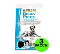 3 Mutandine igieniche per cani Doggy Pants taglia 30 cm - 3 pacchi da 1 pezzo ca