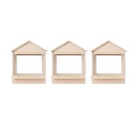3 Nids Ponte Nid de Poule, Bois Caisse Nidification avec Toit pour Poules | 30x29x38cm Abri Poulailler Montage Mural Isolation Résistant aux Intempéries Stable pour Cailles, Canards, Lapins