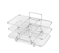 3 niveaux Accessoires de grille pour friteuse à air, acier inoxydable avec accessoires Ninja Foodi, polyvalente compatible pour friteuse à air COSORI/Instant Vortex/Proscenic