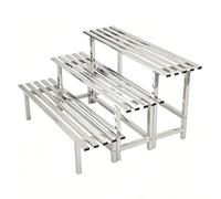 3 Niveaux Support de Plante en Métal Robuste, Plante Robuste for Intérieur et Extérieur, Support de Fleurs, Étagère D'angle Haute for Salon, Balcon, Peut Être Utilisé Séparément(L 100cm/39.4in)