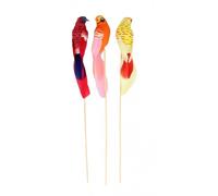 Artemio 13001066 Set de 3 Oiseaux de Décoration Jaune 13 x 3 x 2,5 cm