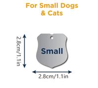 3 One PetZ Médaille d'identification en acier inoxydable pour animaux de compagnie, recto et arrière, différents motifs pour chiens et chats, gravée des deux côtés, jusqu'à 8 lignes de texte