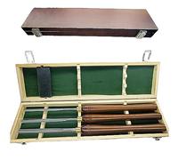 3 Outils De Tournage De Gouge À Bol HSS, Outils De Tournage De Bois De Ciseau De Tour (Flûte De 1/4", 3/8 Et 1/2"),Outils De Tournage De Bois Série Standard Avec Manche En Noyer Et Viroles En Laiton