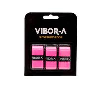 3 Overgrips Lisses Vibor-a Pro Rose Sous Blister