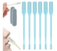 3 Pack 2-in-1 Nasal Hair Cutter for Women Men, 2026 Upgraded Manual 360° Rotating Nostril Hair Removal Tool Double Sided Nose Hair Blade, for Lightweight Travel Essentials (Blue,6Pcs)