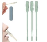 3 Pack 2-in-1 Nasal Hair Cutter for Women Men, 2026 Upgraded Manual 360° Rotating Nostril Hair Removal Tool Double Sided Nose Hair Blade, for Lightweight Travel Essentials (Beige,3Pcs)