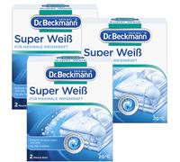 3 Pack 2x 40g Dr.Beckmann Super Blanc pour Maximale Weisskraft Tous Textiles