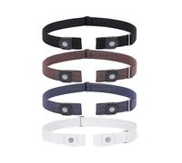 3 Pack / 4 Pack No Buckle Invisible Stretch Belt Buckle-free Elastic Belt for Women and Men