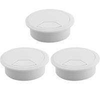 3 Pack 60mm Desk Cable Tidy White Plastic Cable Tidy Table Top Tidy for Workplace Overview
