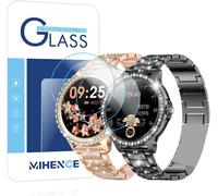 [3 Pack] 9h Tempered Glass Screen Protector For Lige/Dekefit I58 1.32 Inch Smartwatch Anti-Scratch