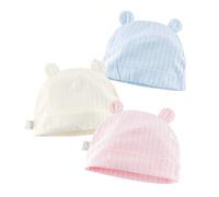 3 Pack bébé Cap Turban headwraps 0-6 Mois du nouveau-né Chapeau Infant Boys and Girls cadeaux
