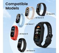 3 Pack Bracelet Tpu Pour Xiaomi Mi Smart Band 9/Mi Band 8/Mi Band 7/Mi Band 6/Mi Band 5,Bracelet Tpu De Remplacement, Longueur Réglable Pour Xiaomi Mi Band 9/8/7/6/5, Confortable E[Mon9265052]