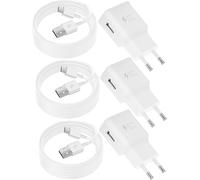 3-Pack Chargeur Pour Samsung Charge Rapide, Chargeur Usb Et Usb Type C Cable Pour Samsung Galaxy A15 A14 A13 A04s A05s A71 A55 A54 A53 A42 A35 A34 A33 A25 A23 M53 M34 M13 S8 S9 S10 S20 S21 Plus