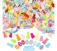 3 Pack Confettis De Pâques Joyeux Pâques Oeuf Poussin Lapin Table Confettis Deco Pour Enfants Artisanat De Pâques Fête D'anniversaire Décoration Fournitures