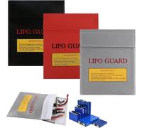 3 Pack Fireproof Waterproof Security Bags For Documents Fireproof Document Wallets Lipo Security Bags Battery Bags For Explosion-Proof Battery Money Passport Jewelry And Other Items
