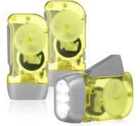 3 Pack Hand Crank Flashlight Torch For Camping, Hiking, Outdoor Sports And Home Power Outage