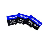 3 Pack iStorage microSD Card 64GB, Encrypt Data stored on iStorage microSD Cards Using datAshur SD USB Flash Drive, Compatible with datAshur SD Drives Only