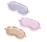 3 Pack Masque De Nuit Soie Dentelle Double Face Sombre Doux 24x12 Cm