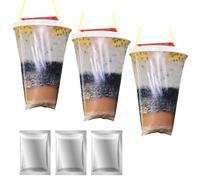 3 Pack Piege a Mouche Interieur Exterieur, Piege a Mouches Interieur Exterieur avec Recharge, Piège à Moucherons Transparent, pour Attraper Les Mouches et Les Mouches des Fruits, Fly Trap