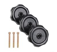 3-Pack RV Window Knob 1" Shaft ABS Plastic Black(Black)