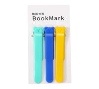 3-Pack Silicone Bookmarks - Portable Automatic Page Clips for Reading
