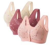 3-Pack Soutien - Gorge pour Femmes Âgées Grande Taille Coton Femmes Âgées Et D'âge Moyen Soutien - Gorge Confort Ultra Doux Gilet De Sport (Color : B, Size : 90/40ABC)