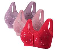 3-Pack Soutien - Gorge pour Femmes Âgées Grande Taille Coton Femmes Âgées Et D'âge Moyen Soutien - Gorge Confort Ultra Doux Gilet De Sport (Color : G, Size : 95/42ABC)