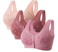 3-Pack Soutien - Gorge pour Femmes Âgées Grande Taille Coton Femmes Âgées Et D'âge Moyen Soutien - Gorge Confort Ultra Doux Gilet De Sport (Color : D, Size : 90/40ABC)