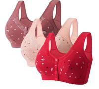 3-Pack Soutien - Gorge pour Femmes Âgées Grande Taille Coton Femmes Âgées Et D'âge Moyen Soutien - Gorge Confort Ultra Doux Gilet De Sport (Color : H, Size : 115/50ABC)