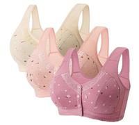 3-Pack Soutien - Gorge pour Femmes Âgées Grande Taille Coton Femmes Âgées Et D'âge Moyen Soutien - Gorge Confort Ultra Doux Gilet De Sport (Color : C, Size : 105/46ABC)