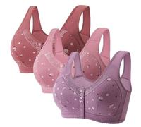 3-Pack Soutien - Gorge pour Femmes Âgées Grande Taille Coton Femmes Âgées Et D'âge Moyen Soutien - Gorge Confort Ultra Doux Gilet De Sport (Color : E, Size : 105/46ABC)