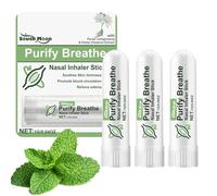 3 Pack Stick Inhalateur Améliore La Respiration Et Stimule La Concentration Inhalateur Huiles Essentielles Stick Nasal Respiration Facile Pour Travail/Voyage