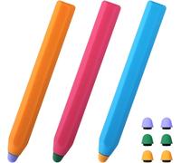 3 Pack Stylus Pen for Kids Tablet Mobile Phone Rubber with 6 Replacement Tips Ballpoint Pen with Stylus Pen for Mobile Phones Tablets Kids