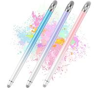 3 Pack Stylus Pen for Touch Screens, Compatible with All Touch Screens (Purple/Pink/Blue)