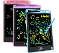 3 Pack Tablette d'écriture LCD Colorée, Electight 8.5 Pouces Enfants Tablettes Graphiques avec Fonction de Verrouillage & D'effacement, Jouet Educatif de Filles et Garçons, Bleu+Rose+Violet