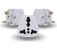 3 Pack Uk Plug To Universal Plug Adapter; Suitable For Over 170 Countries; 3 Pin Plug To Universal; Ce Certification; Heat And Resistant