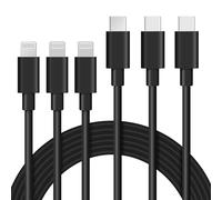 3 Pack Usb C To Iphone 1m Fast Charge Mfi Certified Charger Cable For Iphone 14 13 12 Pro Max Mini Iphone 11 Pro X Xr Xs Se 2020 8 Plus-Black