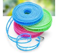 3 Pack Windproof Non-Slip Clothesline 32 ft, Washing Clothes Line Rope, Camping Clothesline Clothes Drying Rope, for Drying Clothes in Hotel Indoor Outdoor Home (3m/9.8ft)