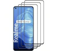 3 packs de protecteur d'écran en verre trempé ultra-fin pour Realme, avec couverture 3D arrondie sans bords, anti-rayures, anti-traces de doigts, anti-explosion, haute transparence, anti-reflets, tact