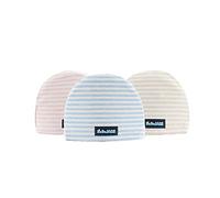 3 Packs Hôpital du nouveau-né Chapeau unisexe en coton doux mignons casquettes stripe infantile Beau 0-6 mois Anniversaire de Noël Nouvel An cadeau pour bébé