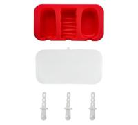 3 packs Moule de popsicle en silicone Moule de popsicle pour le yaourt à popsicle (rouge)