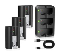 3 Packs pour Ring Batterie 6040mAh et Station de Charge à 3 canaux Compatible avec Video Doorbell 2/3/4/3 Plus,Stick Up Cam Battery (2nd & 3rd Gen),Spotlight Cam,Peephole Cam