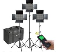 (3 Packs) VILTROX 85W D'éclairage Kit Vidéo LED Bicolore de Support Comprend: Dimmable 3300K ~ 5600K CR95 + Lampe LED + Support de Lumière 75 Pouces pour Photographie Studio