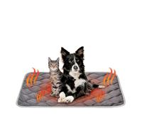 3 PAGEN® Couverture chauffante pour animaux de compagnie, économe en énergie et douillet, dimensions : 40 x 50 cm, lavable en machine, avec dessous antidérapant, 1 pièce, gris (40 x 50 cm)